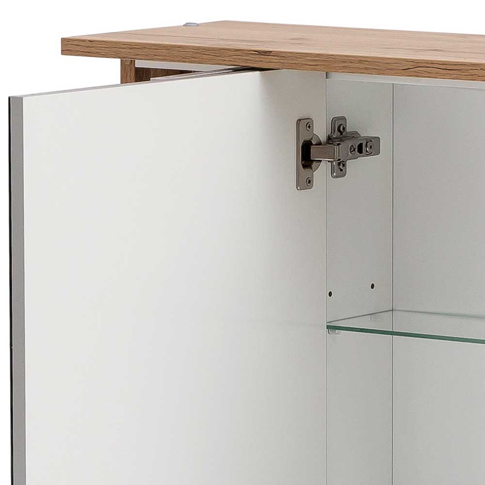 Badschrank mit Spiegeltüren in Wildeiche Optik - Jessmi