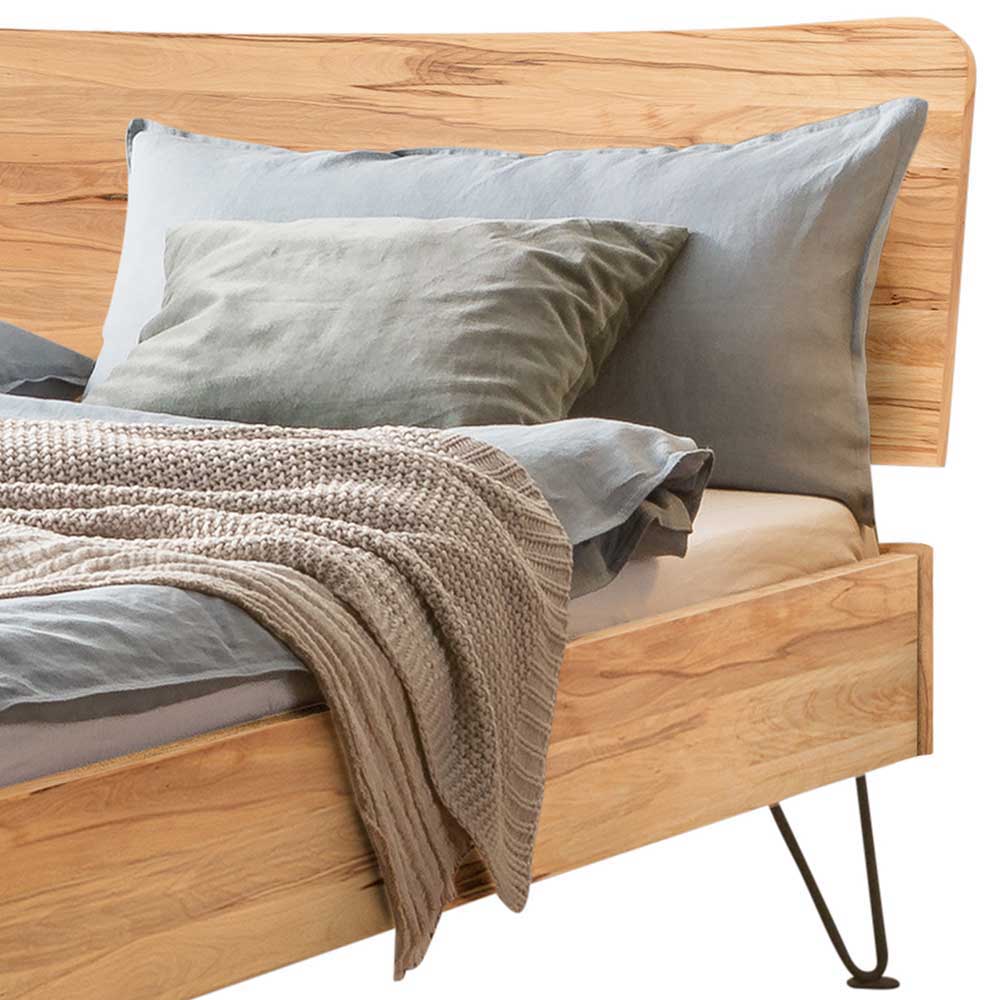 Doppelbett Gestell aus Wildbuche massiv - Hulius