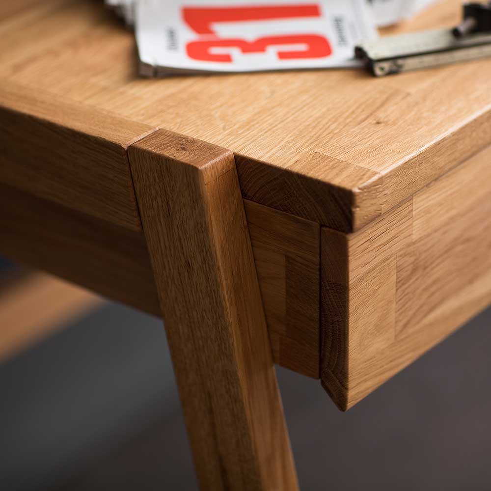 Design Holz Schreibtisch aus Wildeiche - Susana