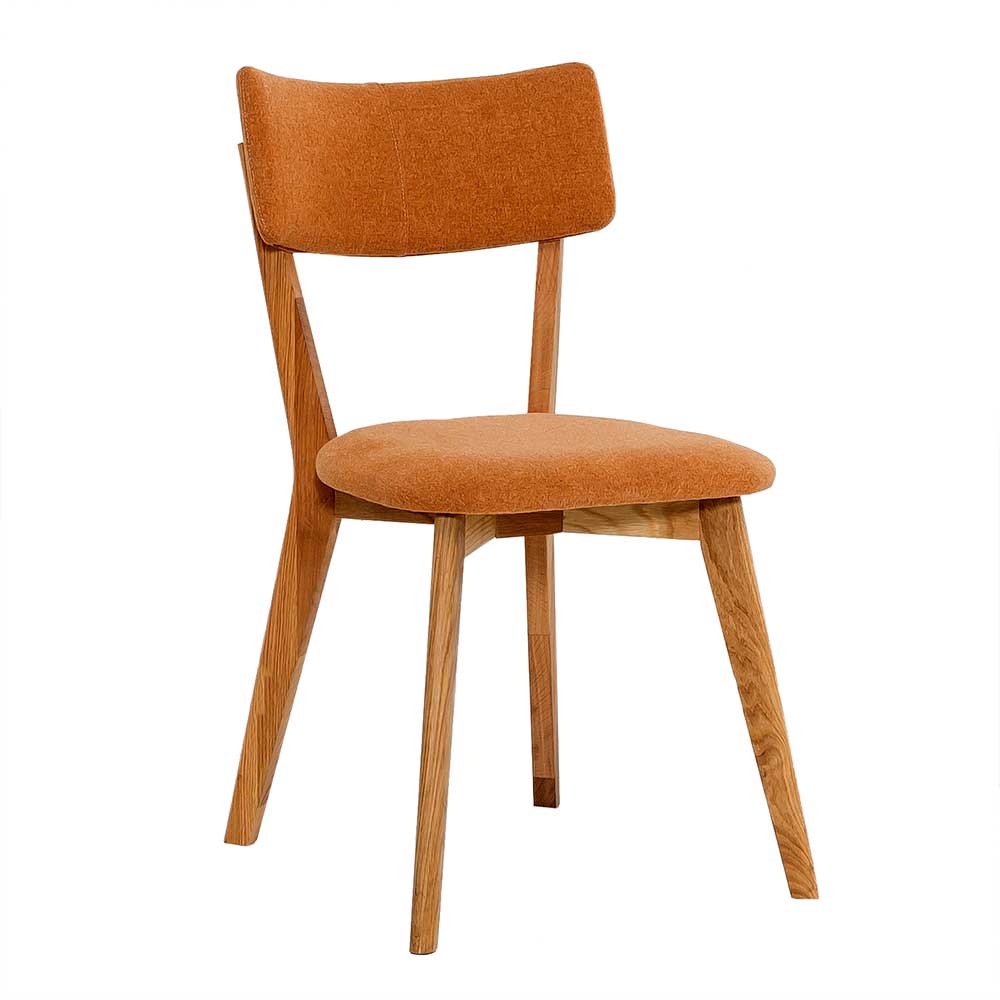 Stuhl in Orange Webstoff - Trasgona