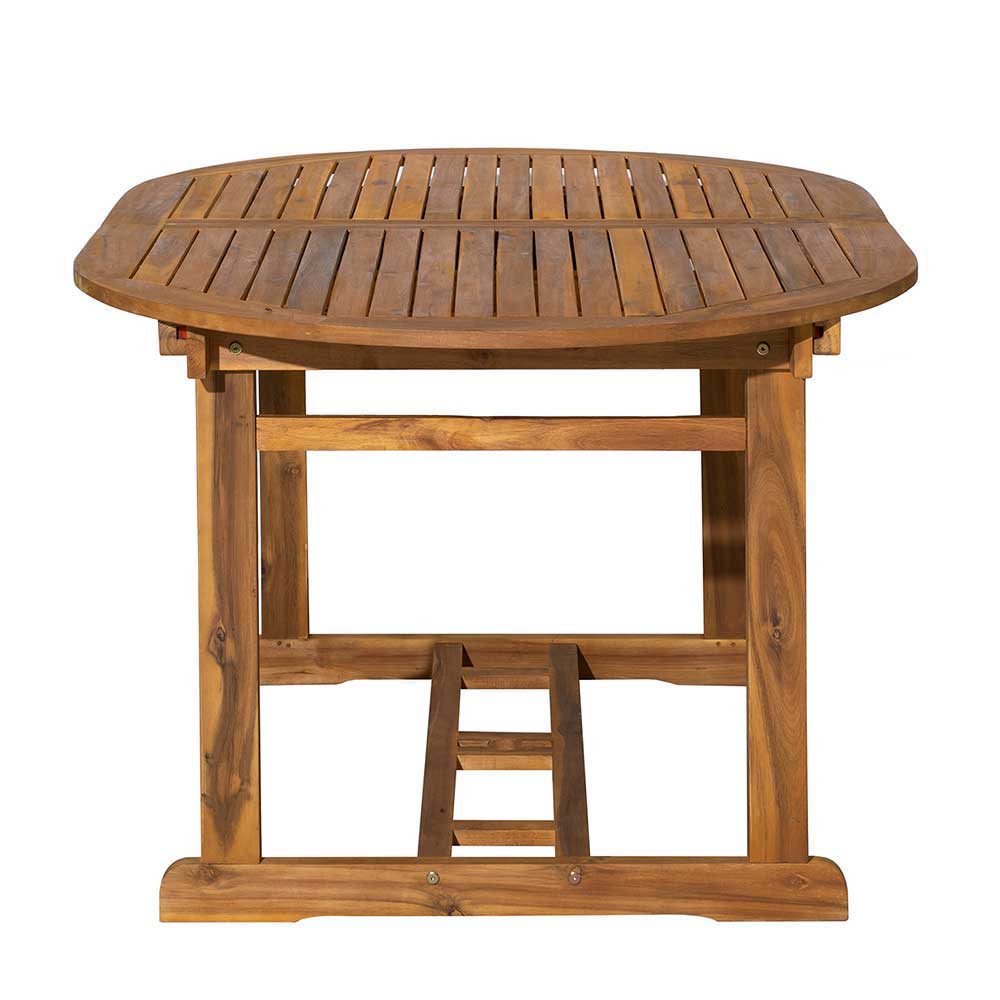 Massivholz Tischgruppe oval - Eliva (vierteilig)
