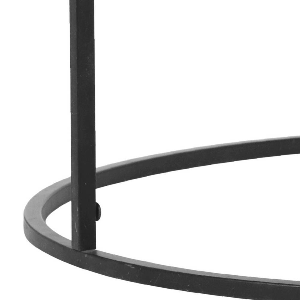 Stabiles schwarzes Metallbein des runden Wohnzimmertisches – Daglinda