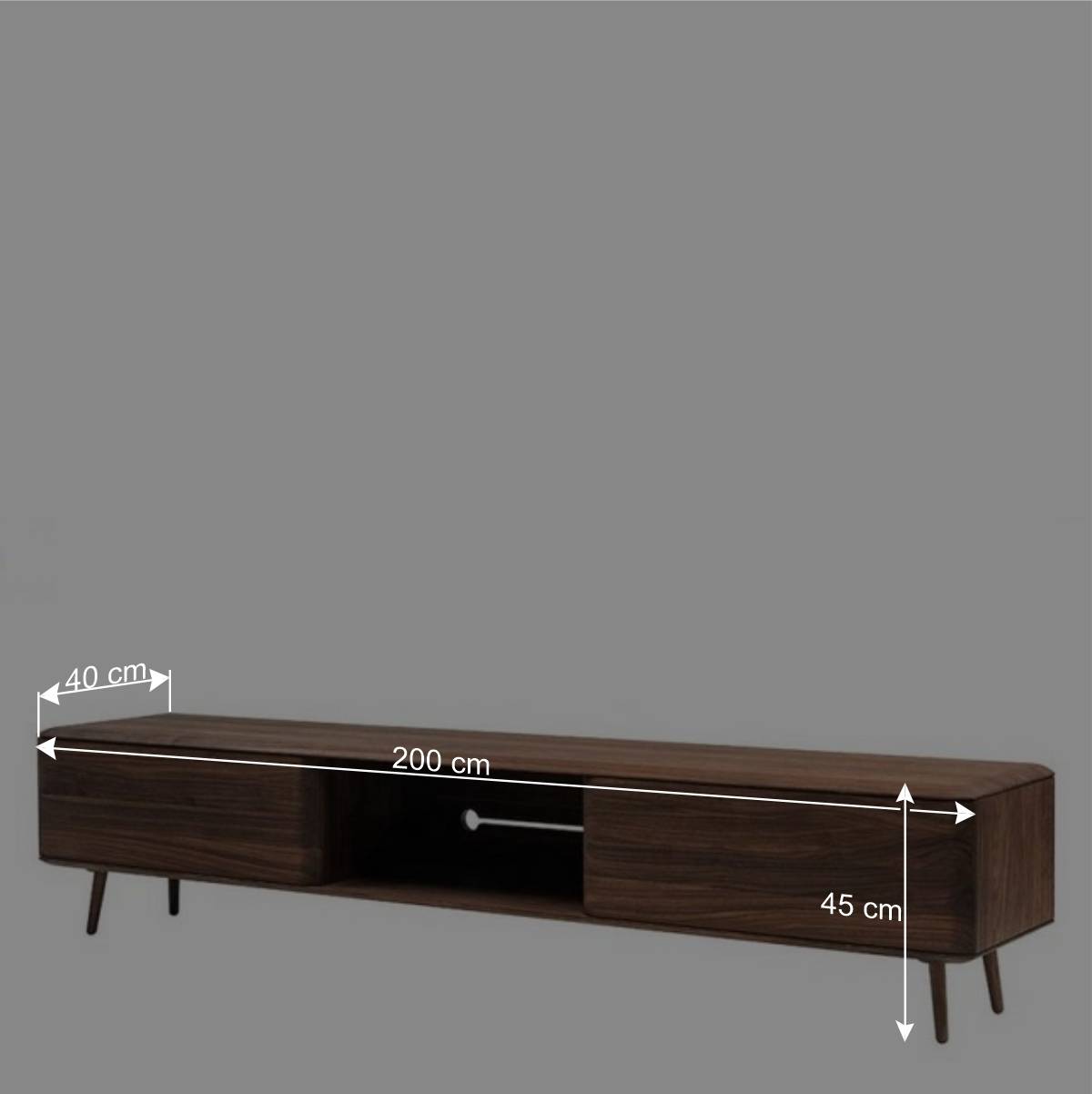 Nussbaum TV Board in Natur geölt - Rivossa