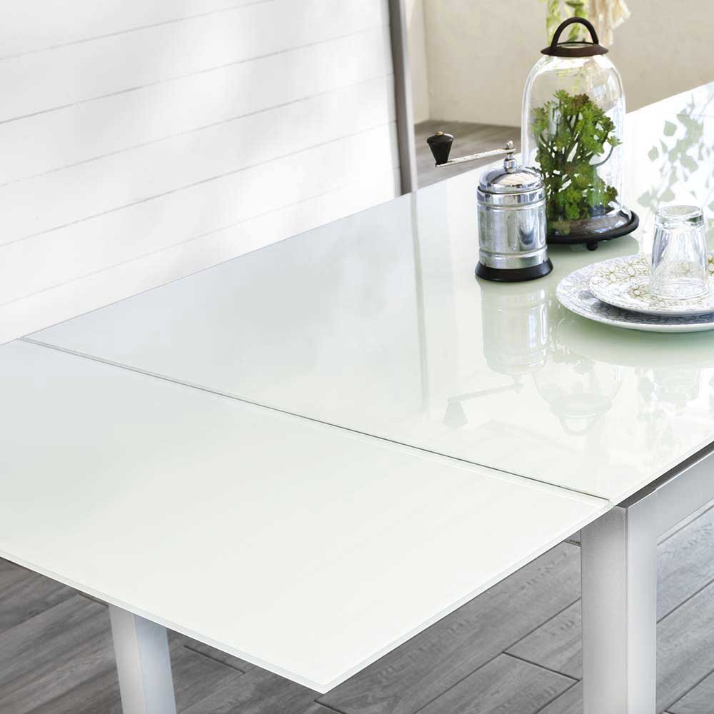 Verlängerbarer Tisch Belfast in Glas