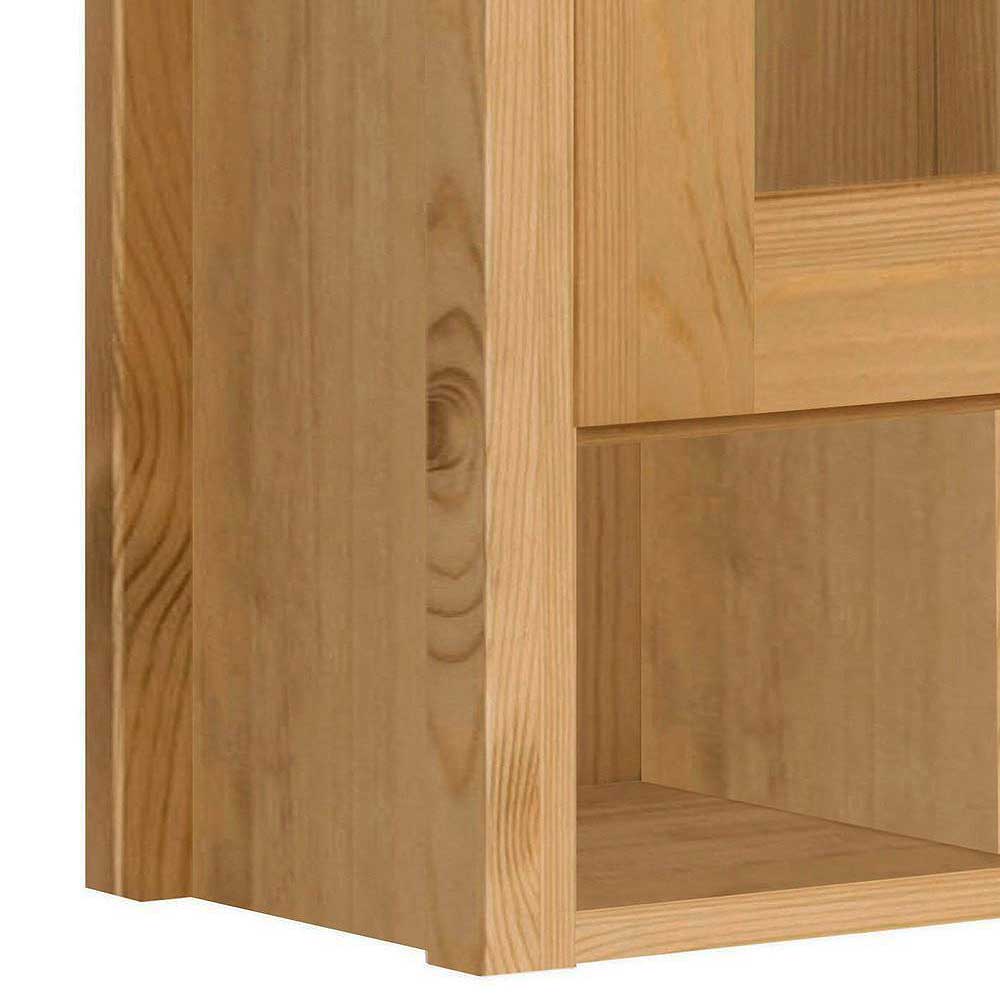 Bad Massivholz Hängeschrank mit 2 Glastüren - Akzinad