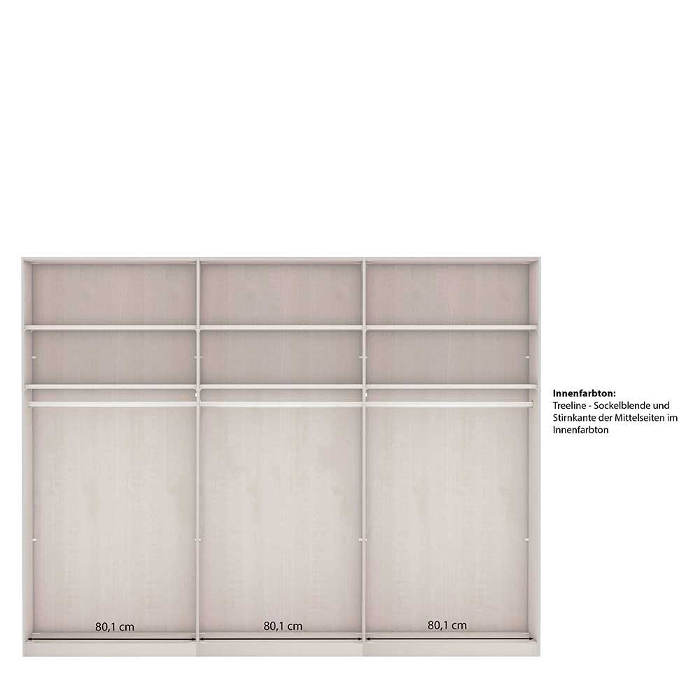 Schwebetürenschrank in Hellgrau - Ridonna