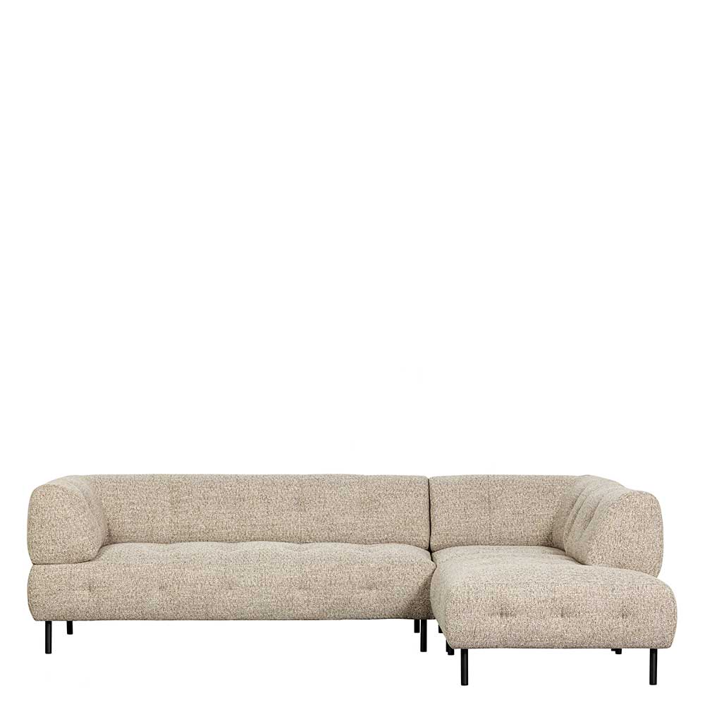 Strukturstoff Sofaecke in Beigegrau - Pantras