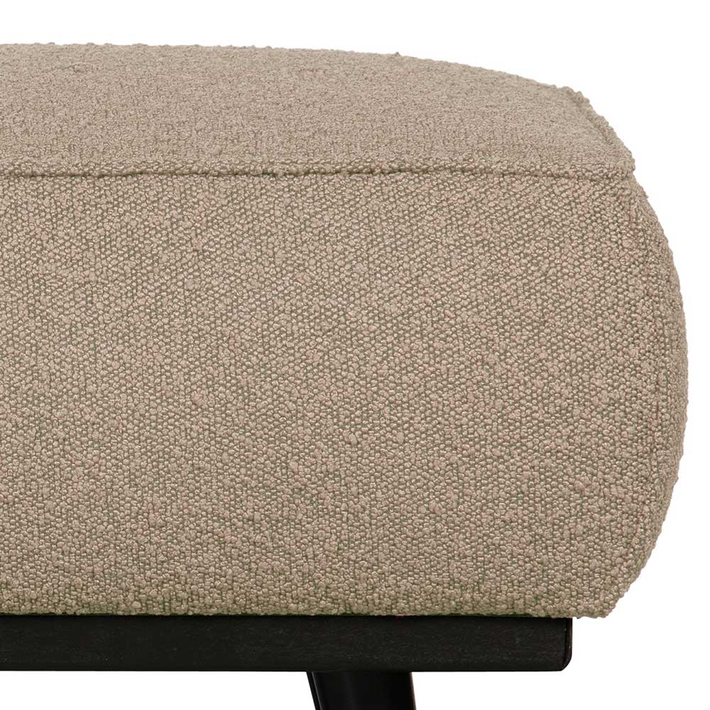 80x40x55 Hocker in Beige Bezug aus Boucle - Ryona