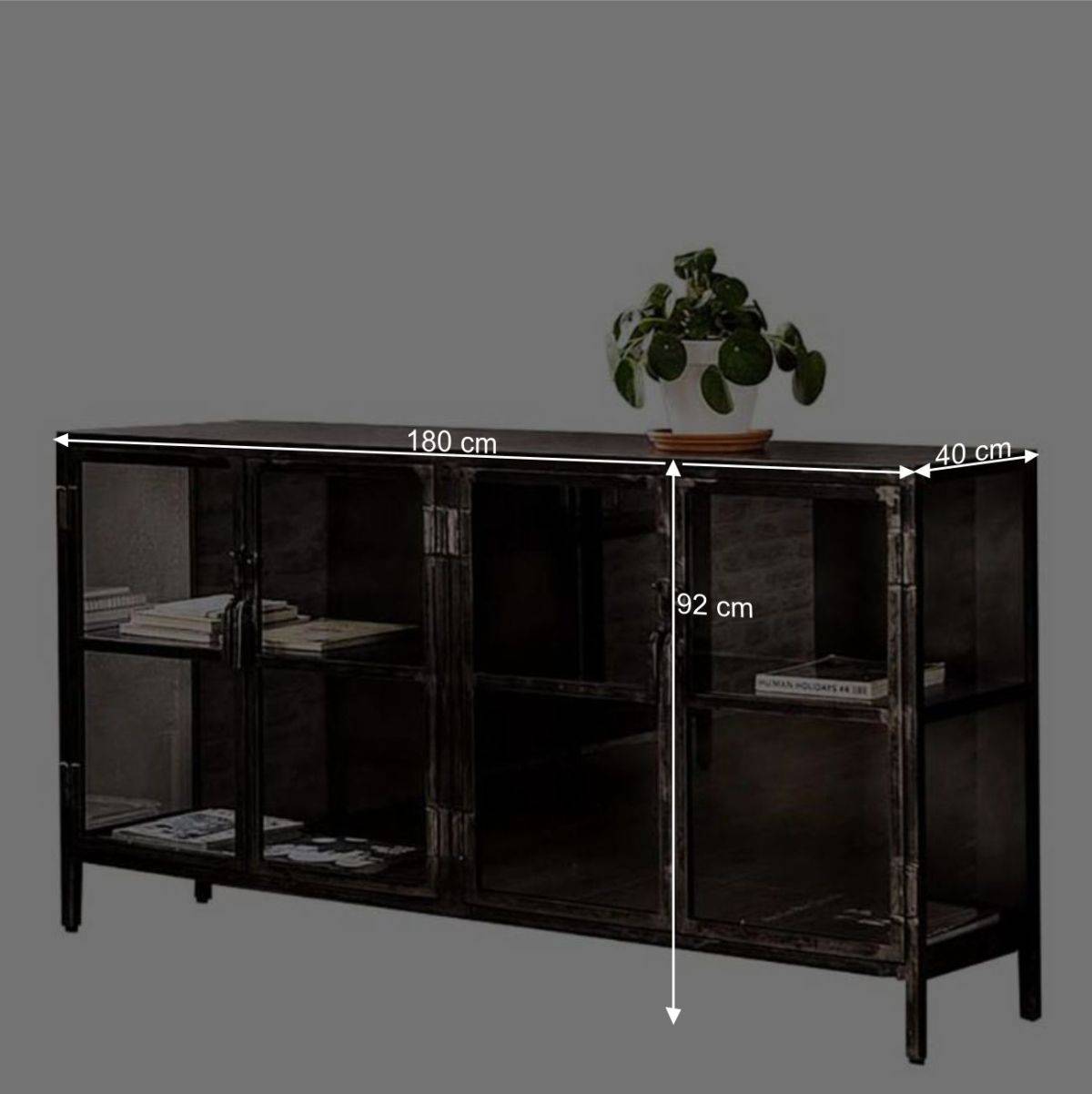 180x92x40 Industry Sideboard aus Metallguss - Vatros