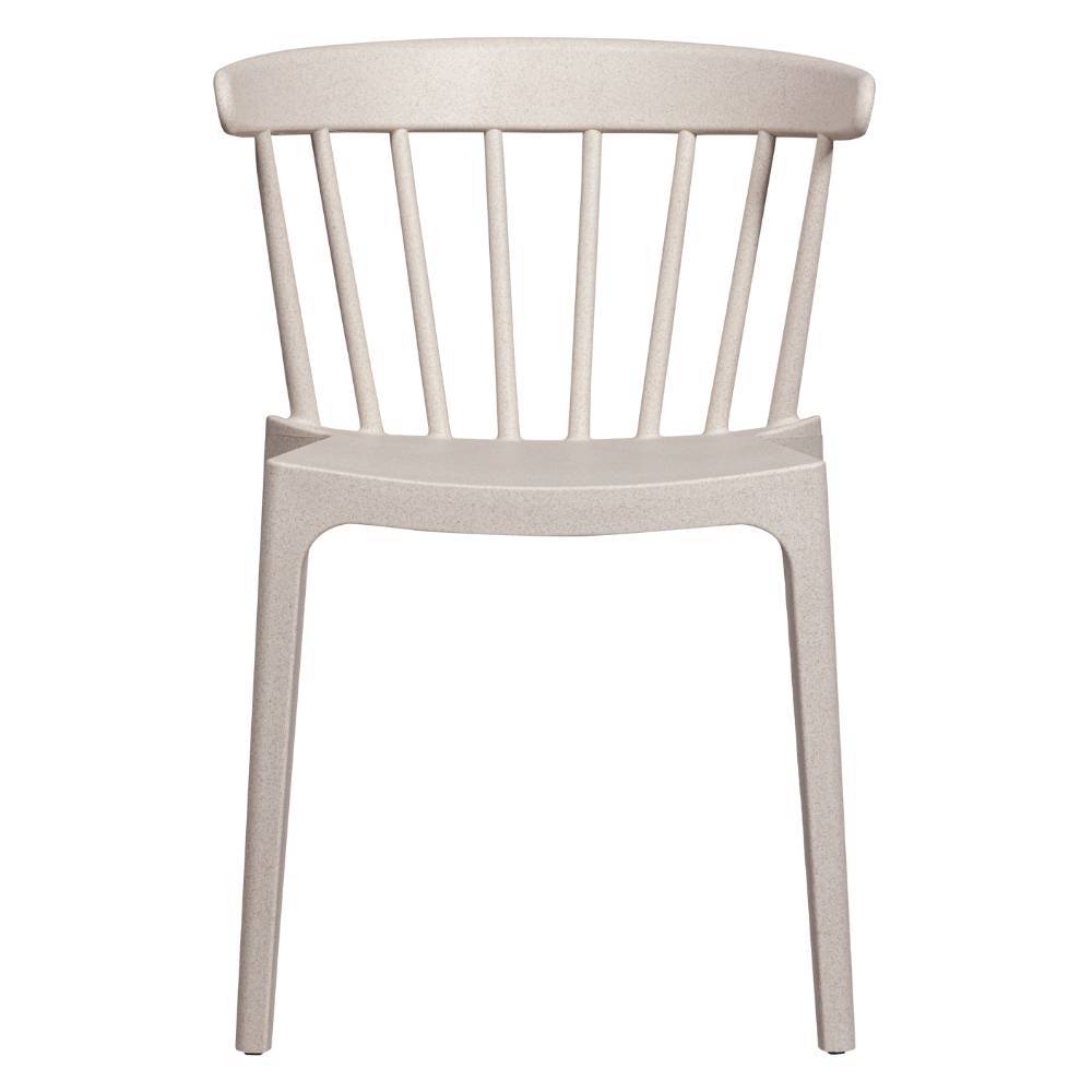 Stapelbare Kunststoffstühle in Offwhite - Leonare (2er Set)