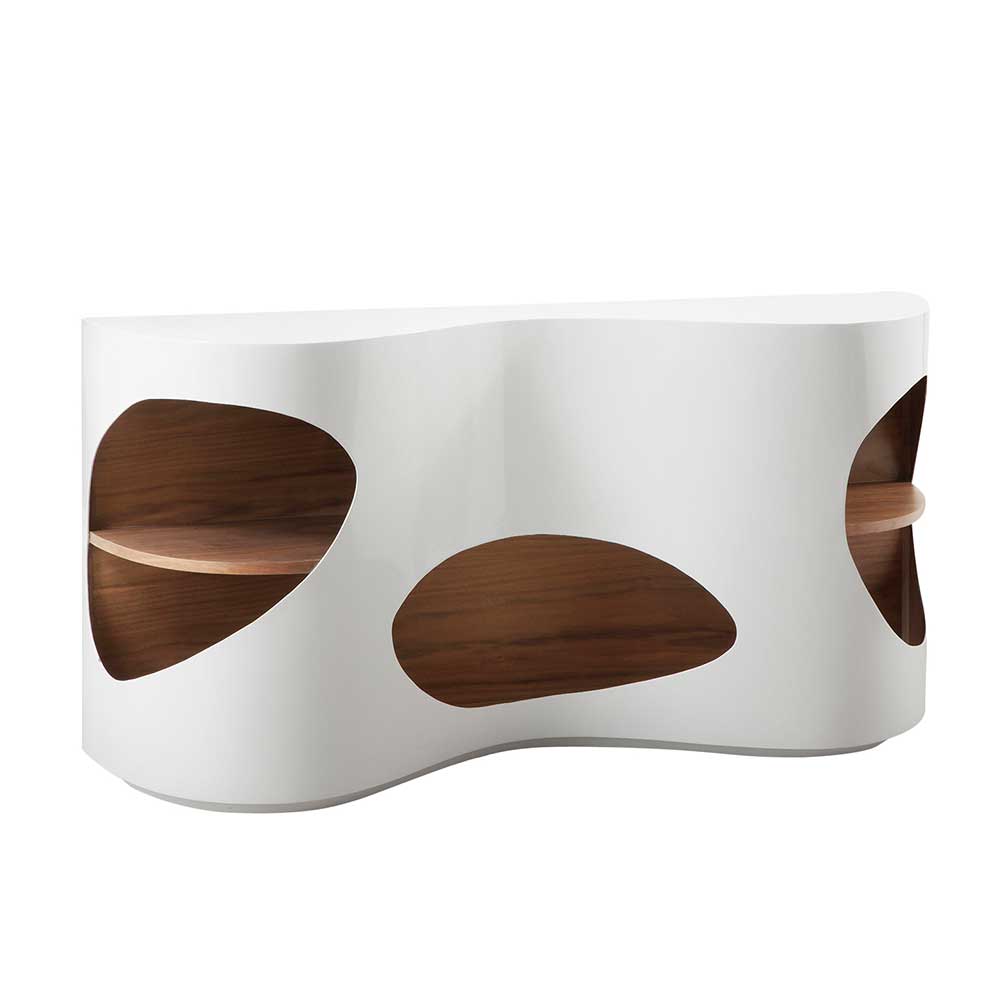 Design Sideboard Regal in Weiß Hochglanz - Scarula