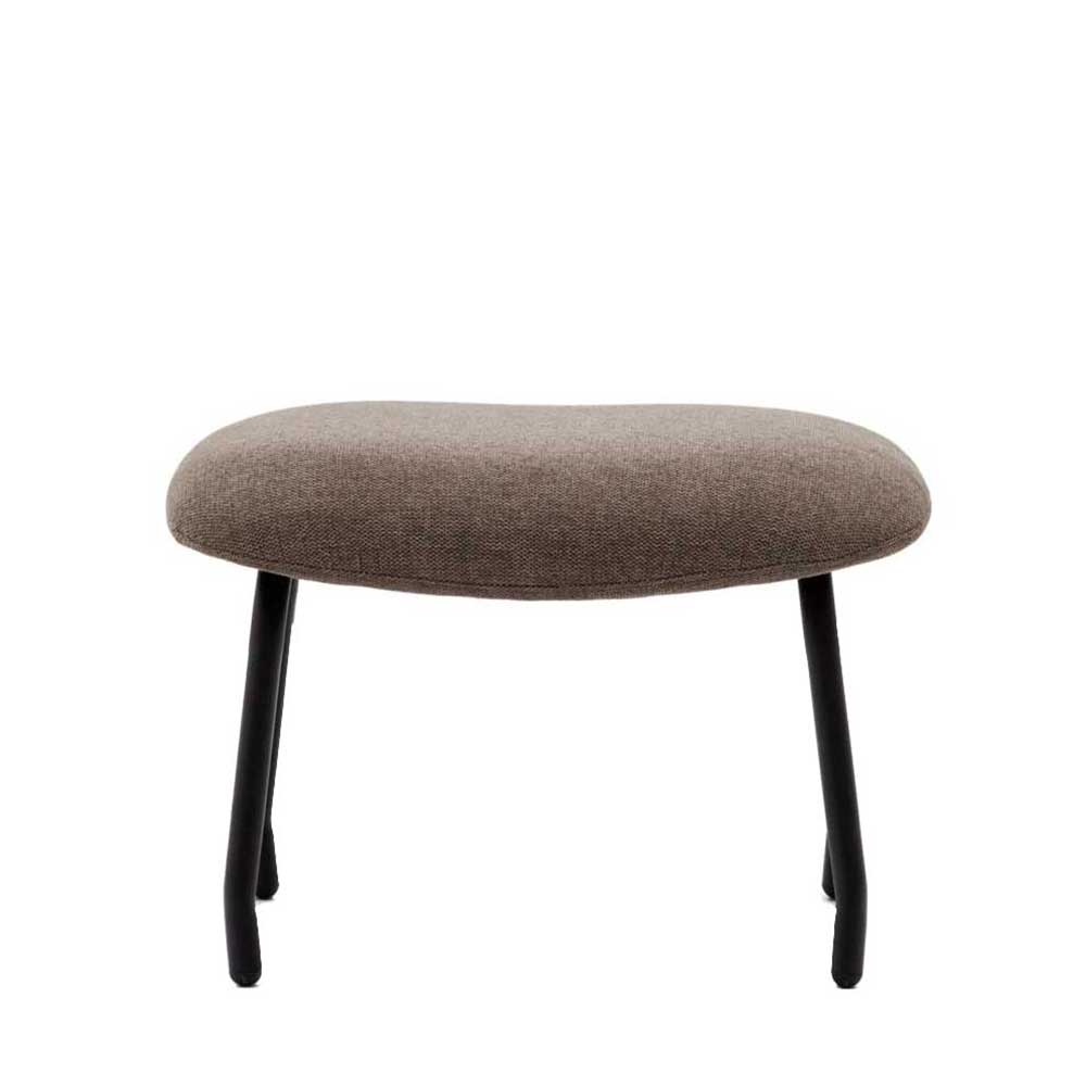 Chenille Hocker in Hellbraun - Nelaris