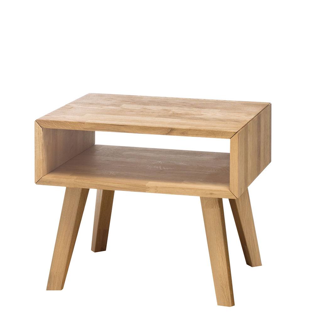 Design Nachttisch mit Fach aus Eiche - Drossalymo