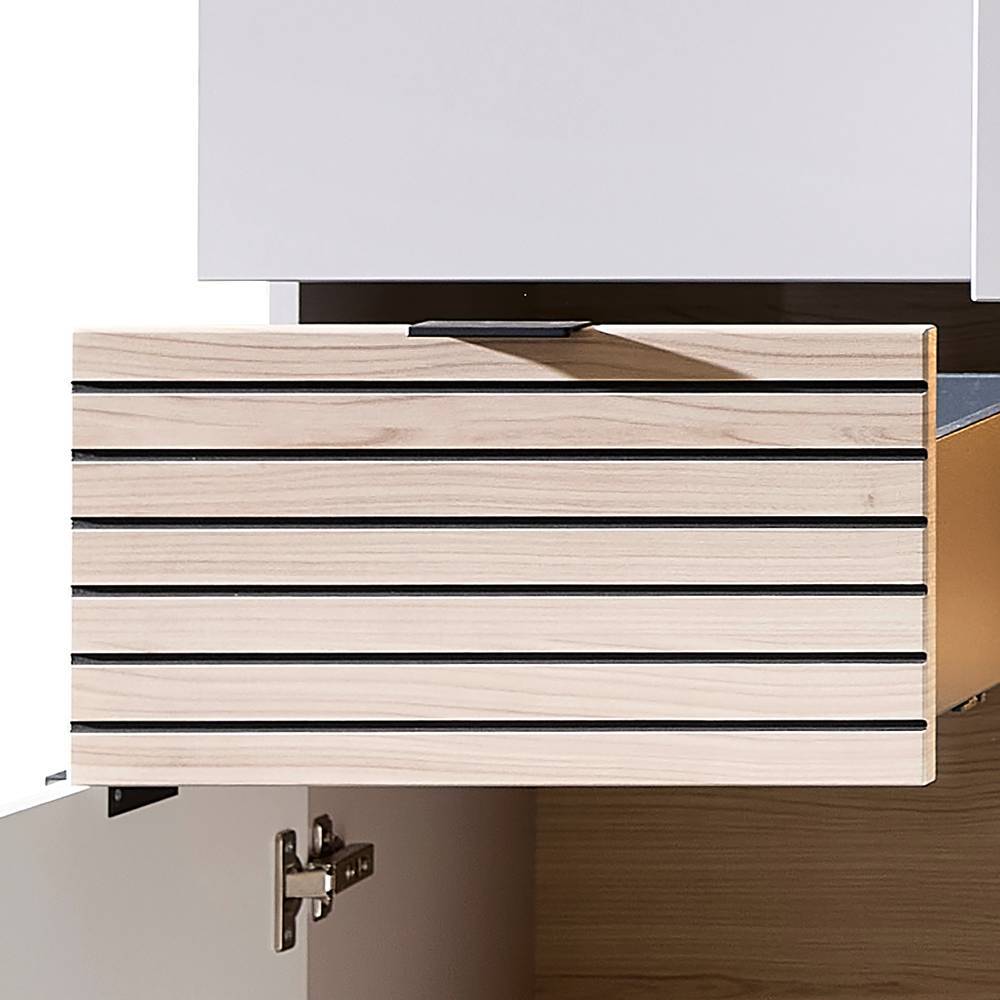 Highboard in Hellgrau und Eiche Hell - Rovigo