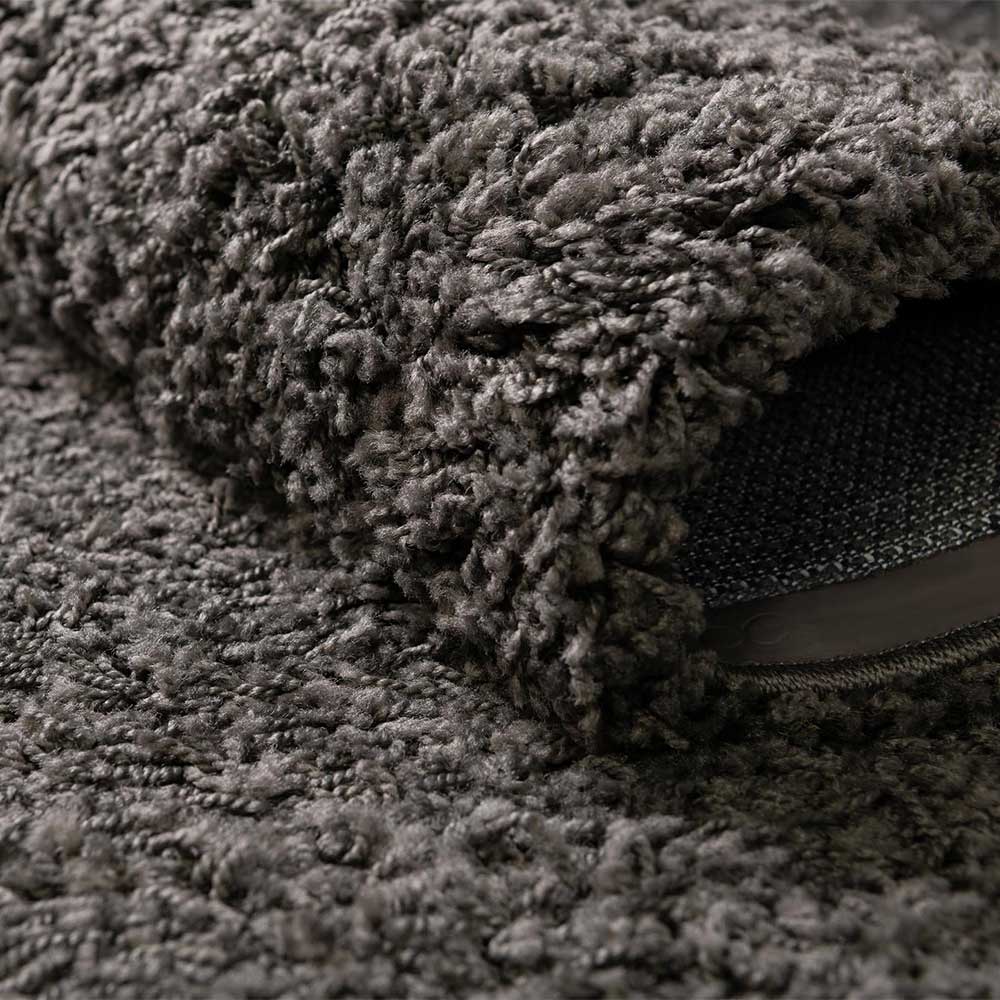 Dunkelgrauer Teppich mit Hochflor - Rosarios