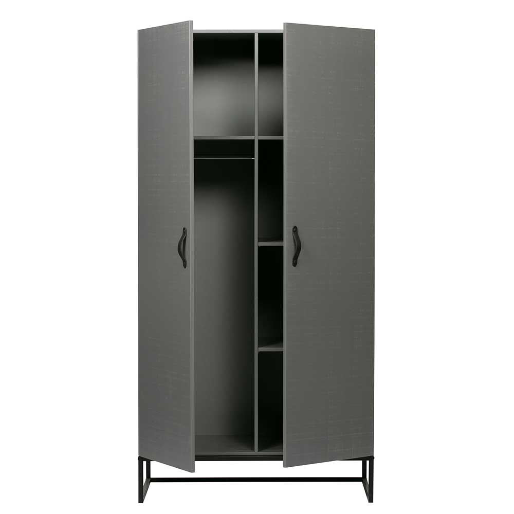 Moderner Kleiderschrank in Grau & Schwarz - Firgetta