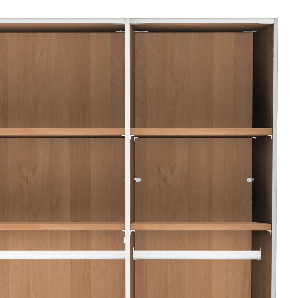 Teilmassiver Schlafzimmer-Kleiderschrank 3-türig - Yanicas