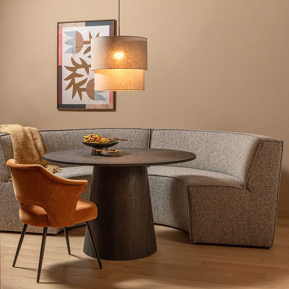 Halbrundes Sofa für den Esstisch - William (zweiteilig)