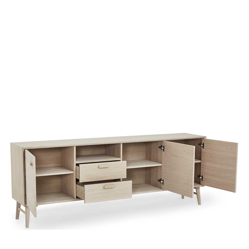 Skandi Sideboard in Eiche Weiß - Lametla