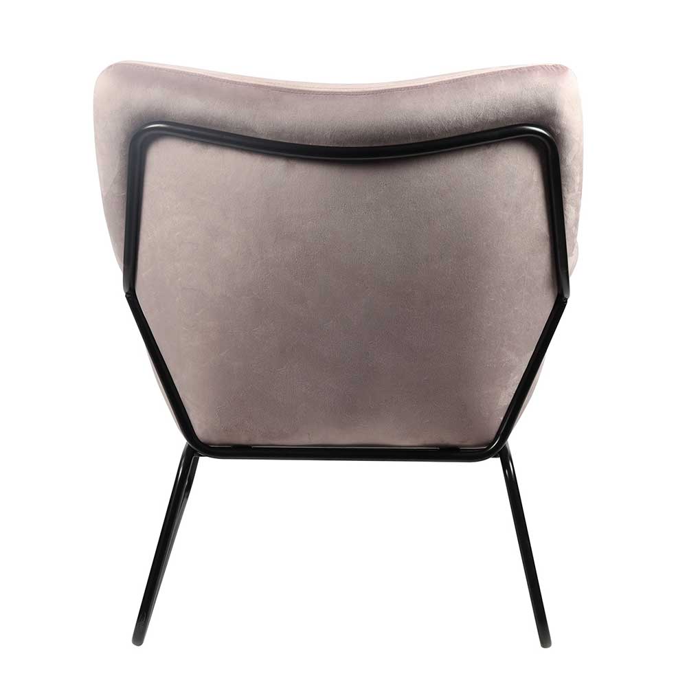 68x82x75 Samt Sessel in Rosa - modern - Jirma