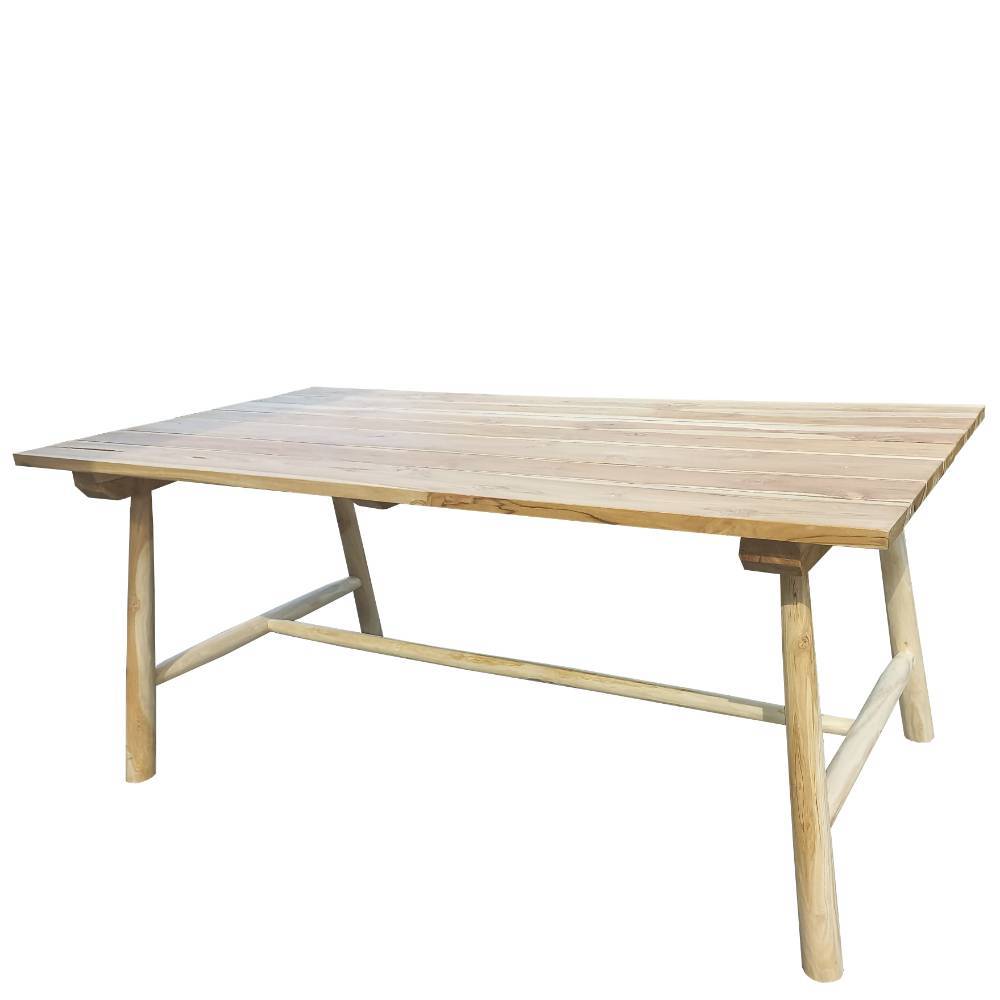Outdoor-Holztisch aus Teak Massivholz - Hankina