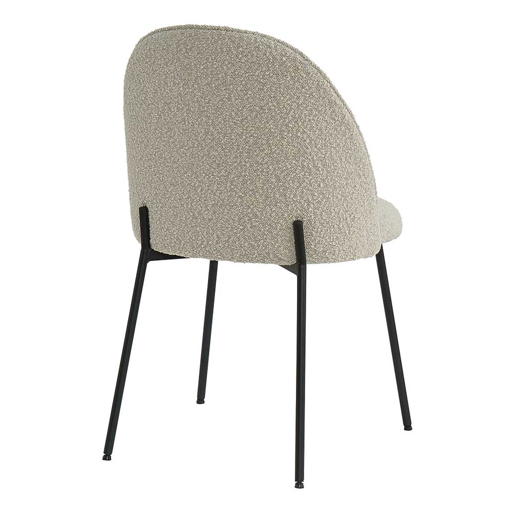Stühle in Beigegrau mit Schwarz - Facanella (2er Set)