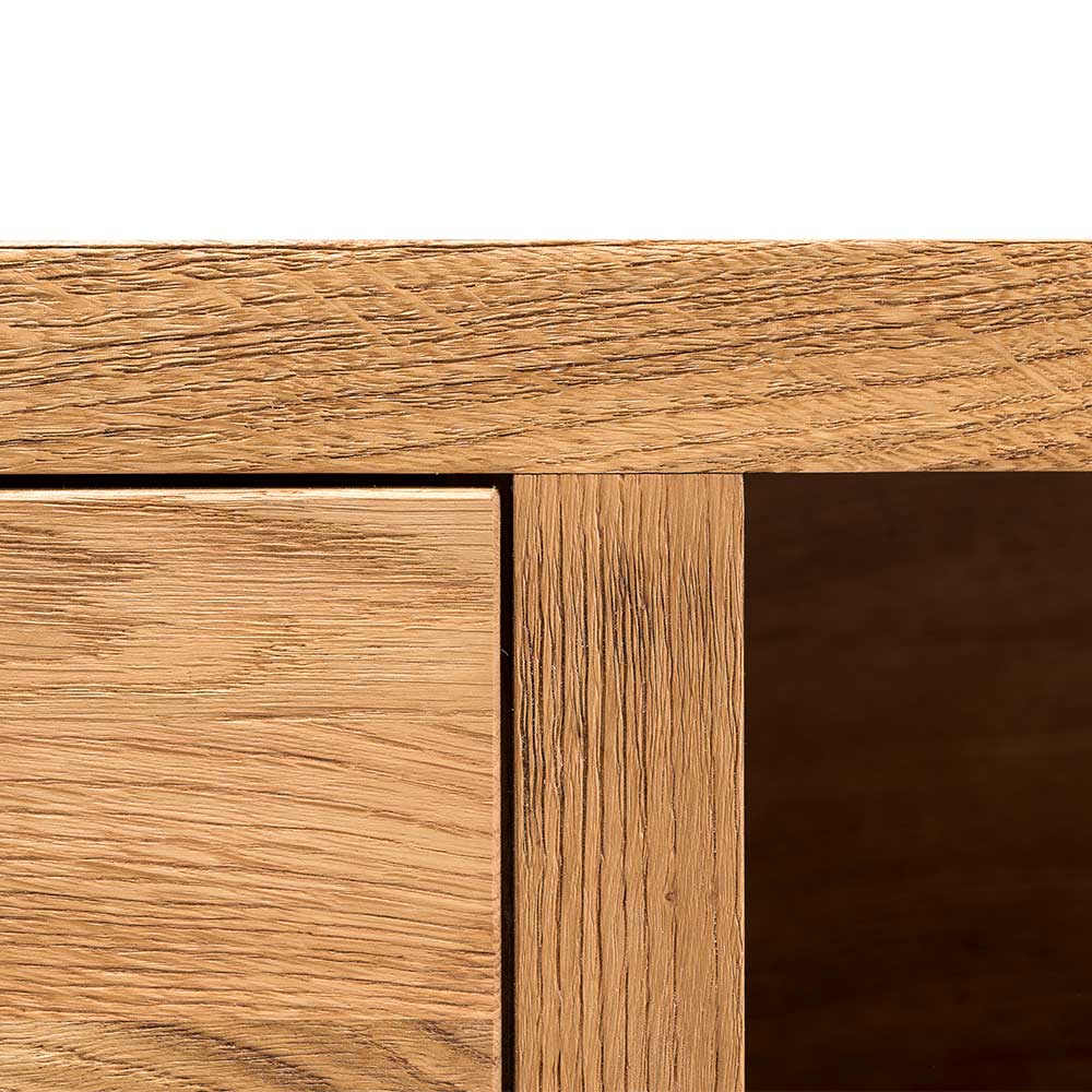 180x75x45 Asteiche Sideboard mit Metallfüßen - Ventida