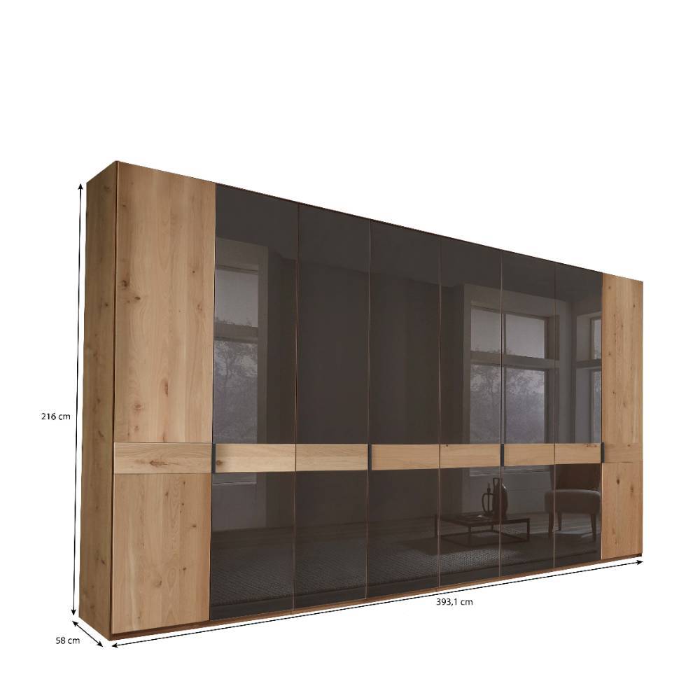 8-türiger Kleiderschrank teilmassiv - Vutonia