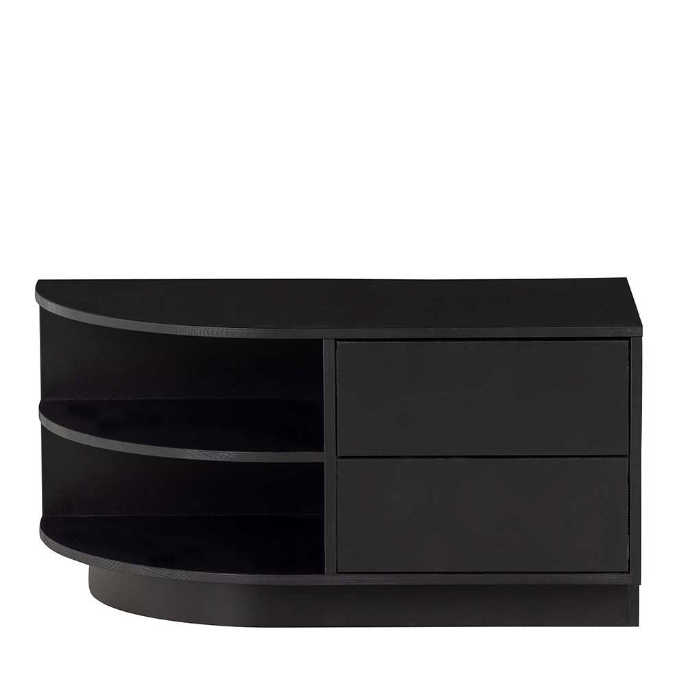 Kleines TV Board mit Seitenregal halbrund links - Niwidus