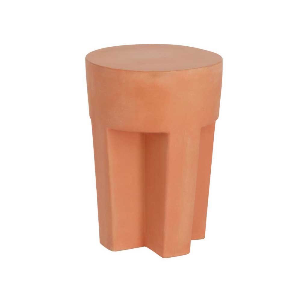 Design Beistelltisch aus Keramik in Terracotta - Georgia
