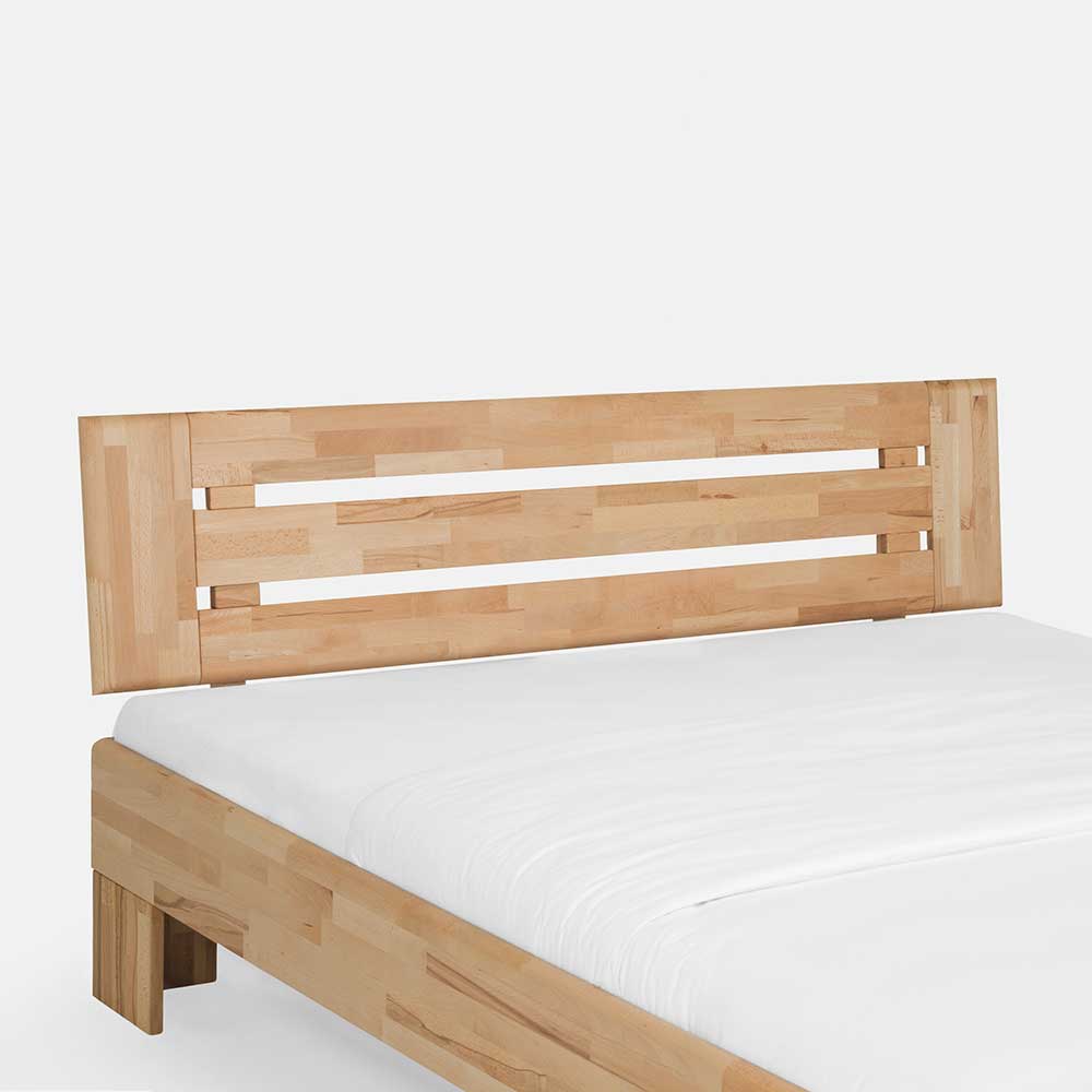 Doppelbett Set Junetega aus Massivholz Kernbuche geölt (dreiteilig)