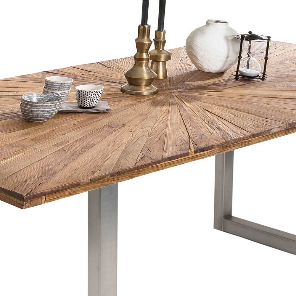 Design Esszimmertisch aus Altholz Teak - Liberty