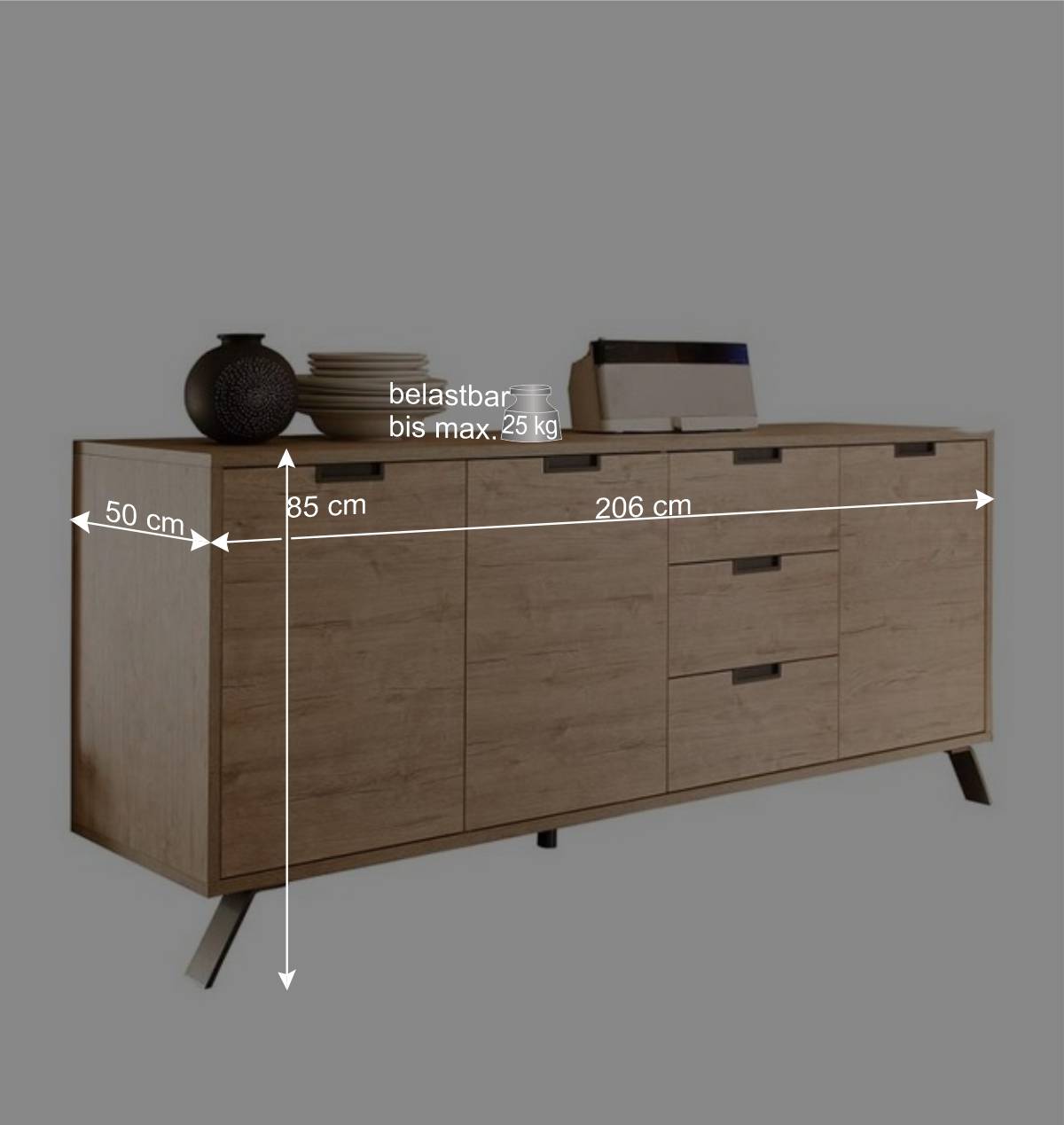 Sideboard Rodonda im Retro Design