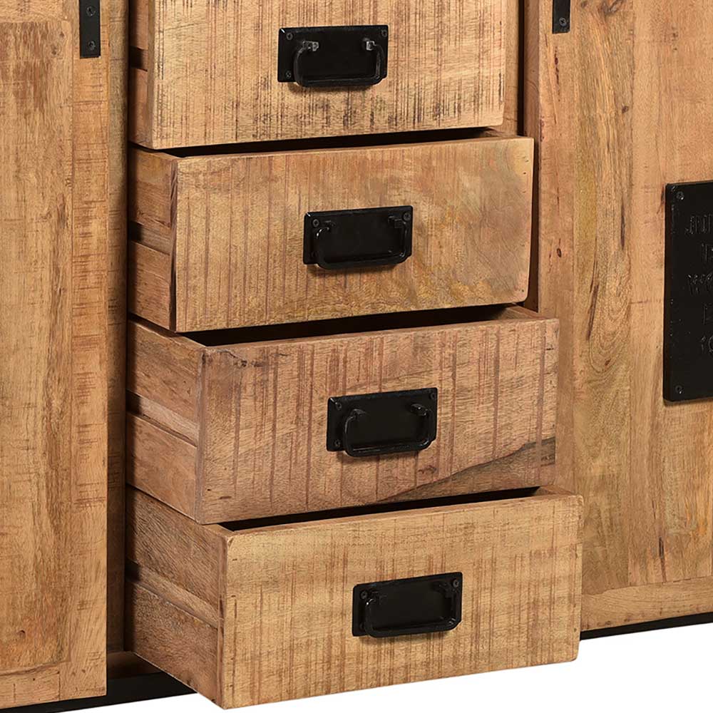 Industrial Sideboard mit zwei Schiebetüren - Eswan