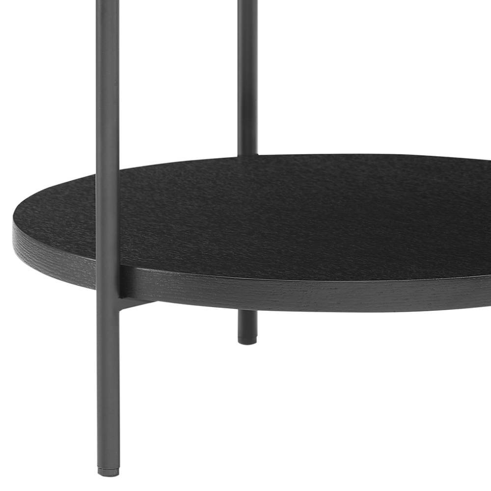 Beistelltisch in Schwarz mit Furnier - Hihgrise