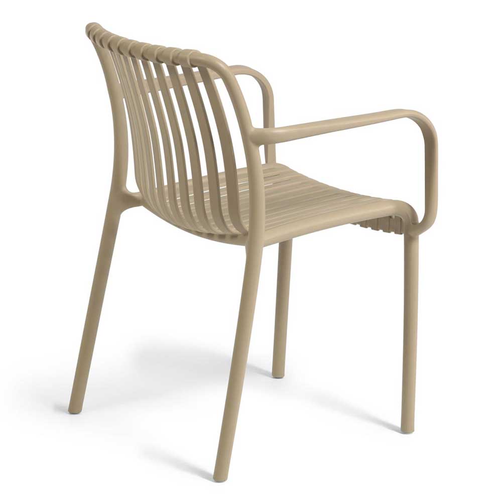 Moderne Outdoorstühle in Beige - Rica (4er Set)