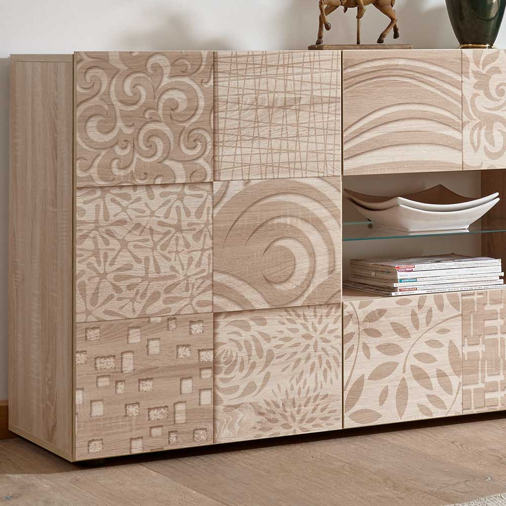 Großes Sideboard in Eiche Sonoma Dekor - Bielvas I