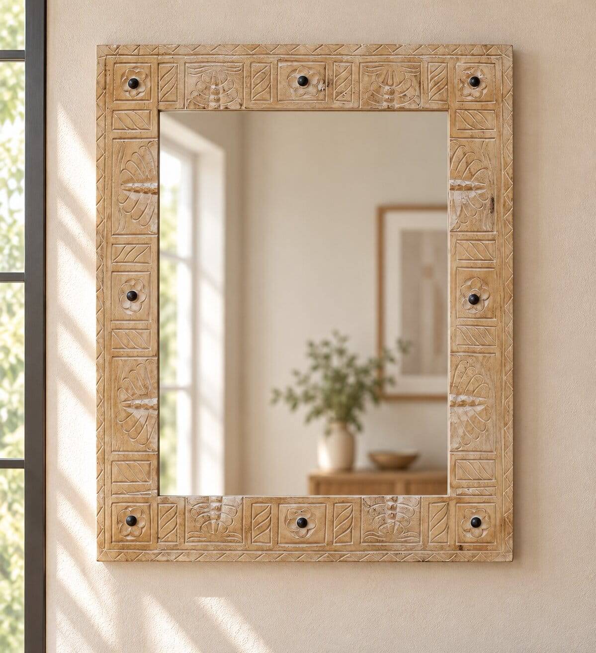 Shabby Chic Spiegel 68x79x8 cm - Abid