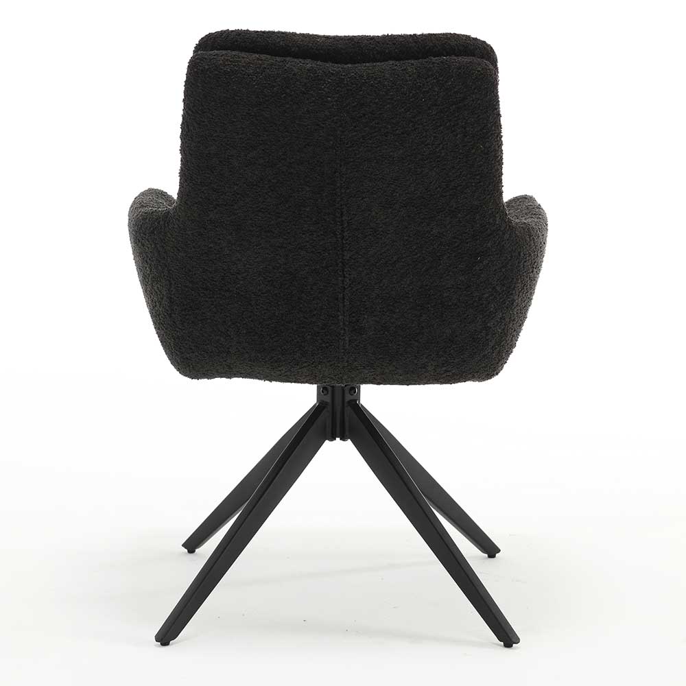 Esszimmer Boucle Drehstuhl mit Armlehnen - Albertiro (2er Set)