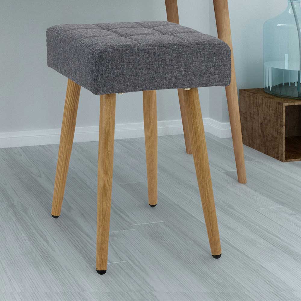 32x47x32 Polsterhocker in Anthrazit Stoff - Zoom