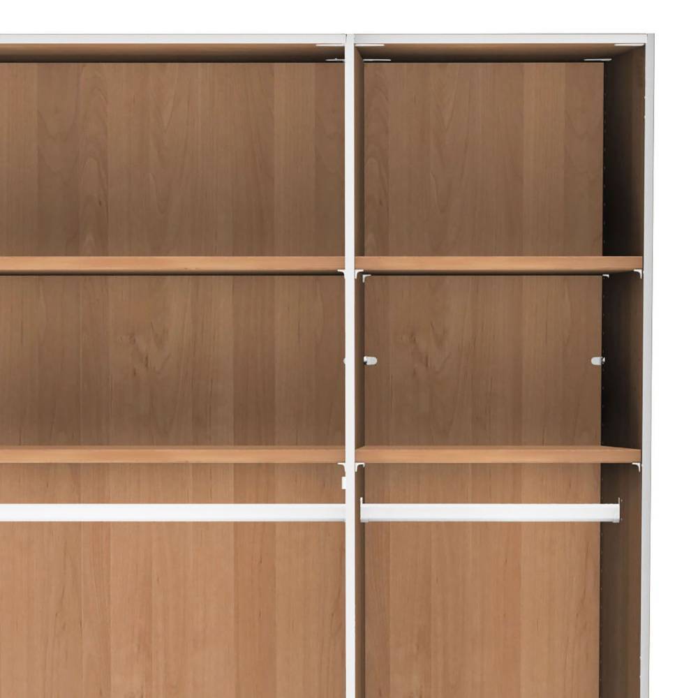 3-türiger Kleiderschrank mit weißer Glasfront - Crucav