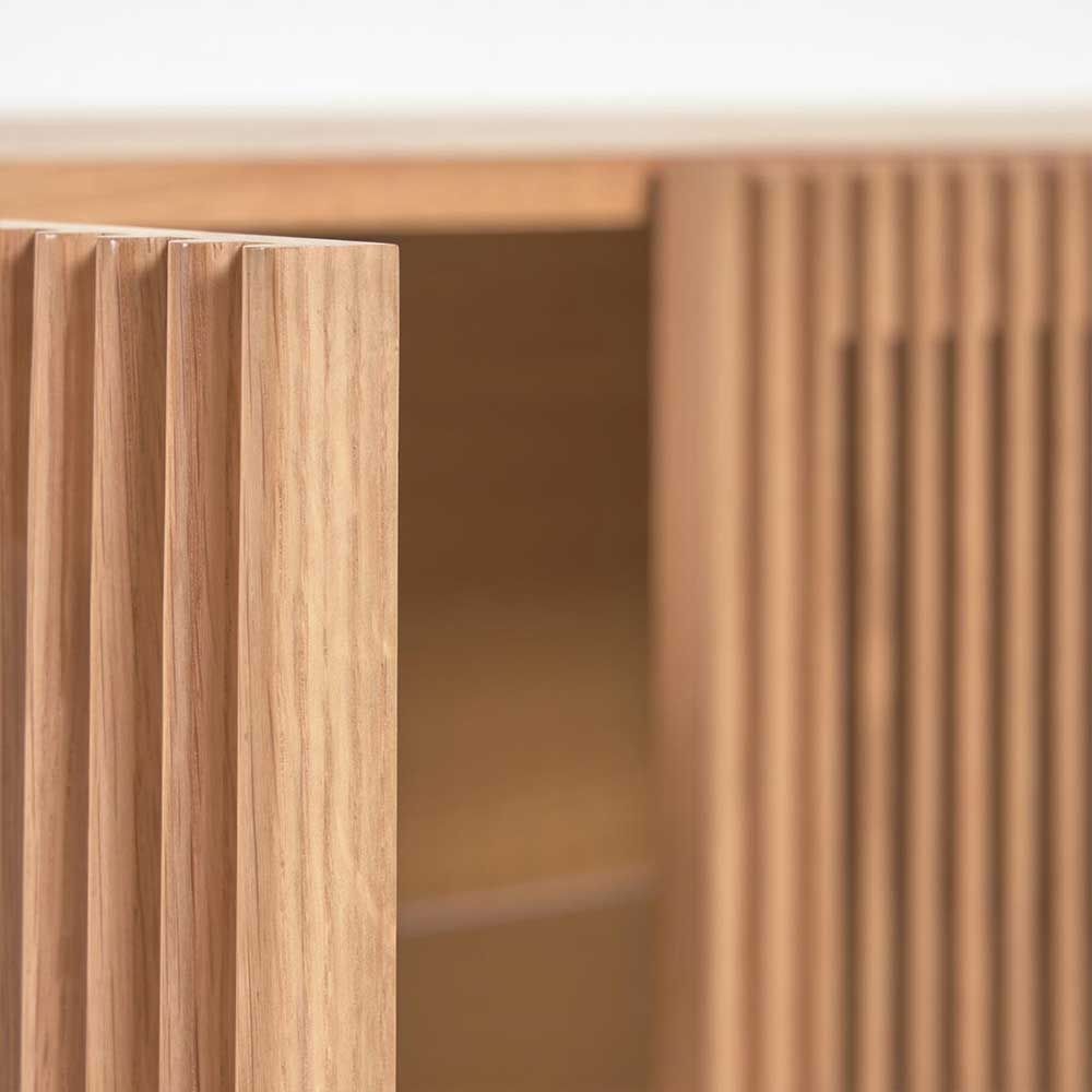 180x72x43 Sideboard mit vier Lamellen Türen - Azuro