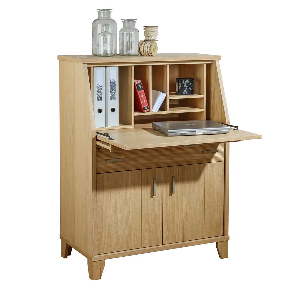 Sekretär Schreibtisch Schrank in Eiche - Ryan