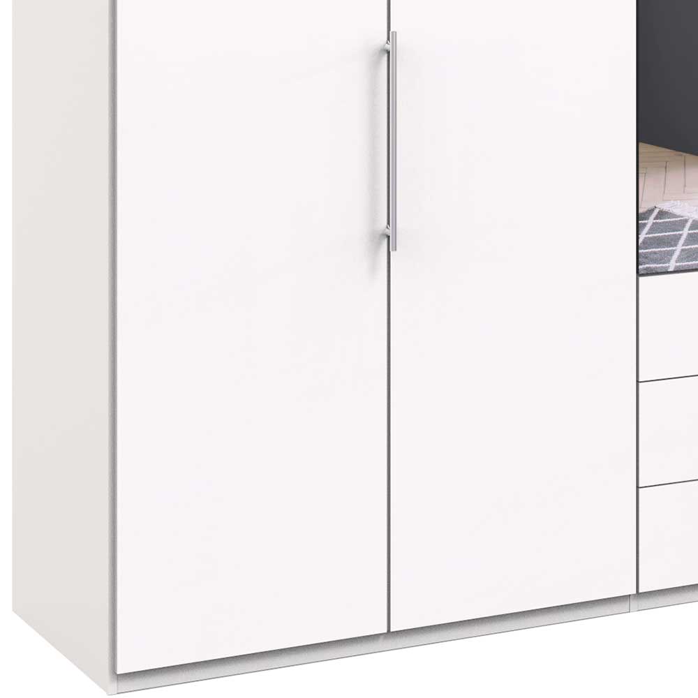 Praktisch aufgeteilter Kleiderschrank in Weiß - Donpiave