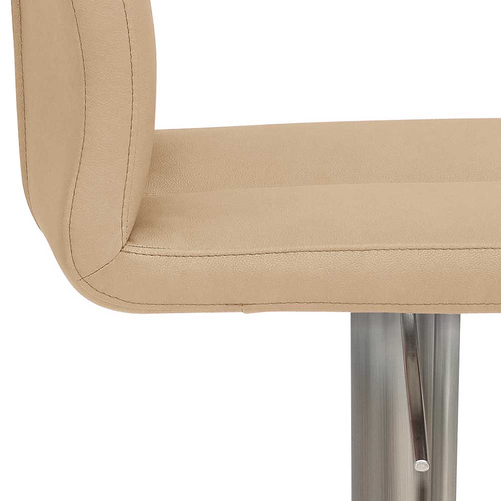 Barstuhl mit Microfaser in Beige - Corbit