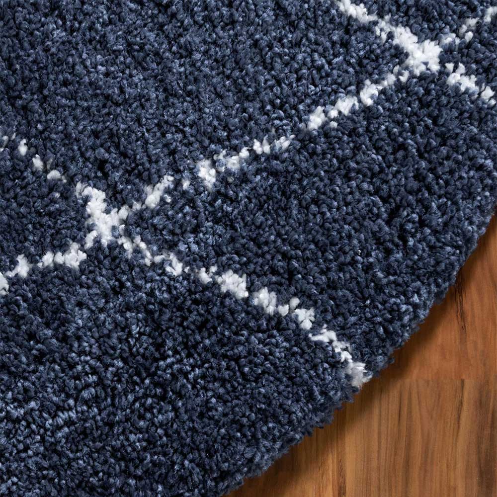 Hochflor Teppich mit Rautenmuster - Pius