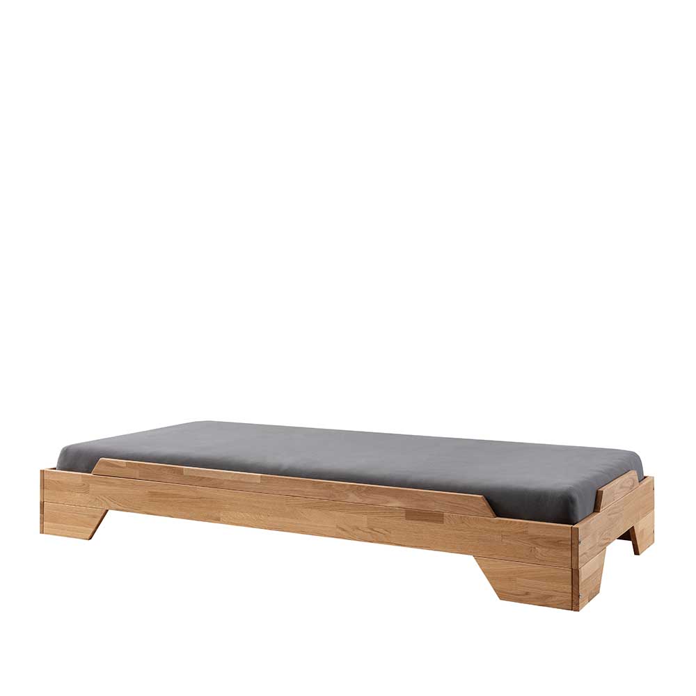 Wildeiche Stapelbett in Parkettverleimung - Annelie