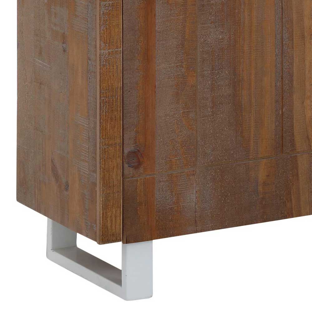 Design Kommode aus Kiefer Massivholz Dunkel - Lavagna
