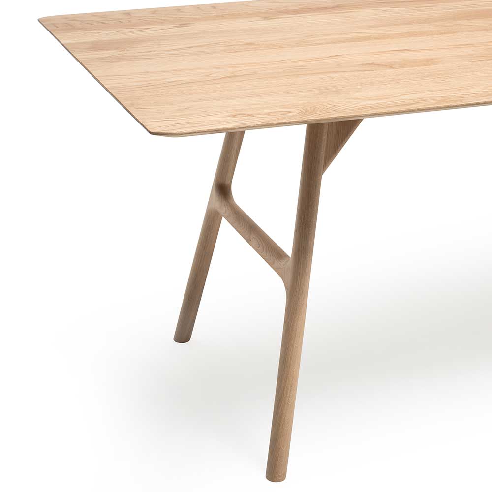 Scandi Chic Eichentisch in Bianco geölt - Ravona