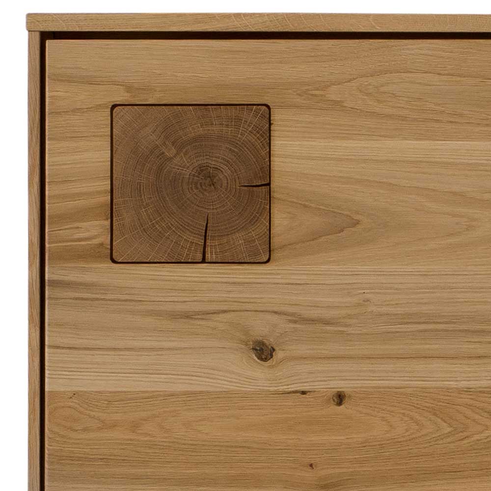 1-türige Highboard Vitrine aus Wildeiche - Millena
